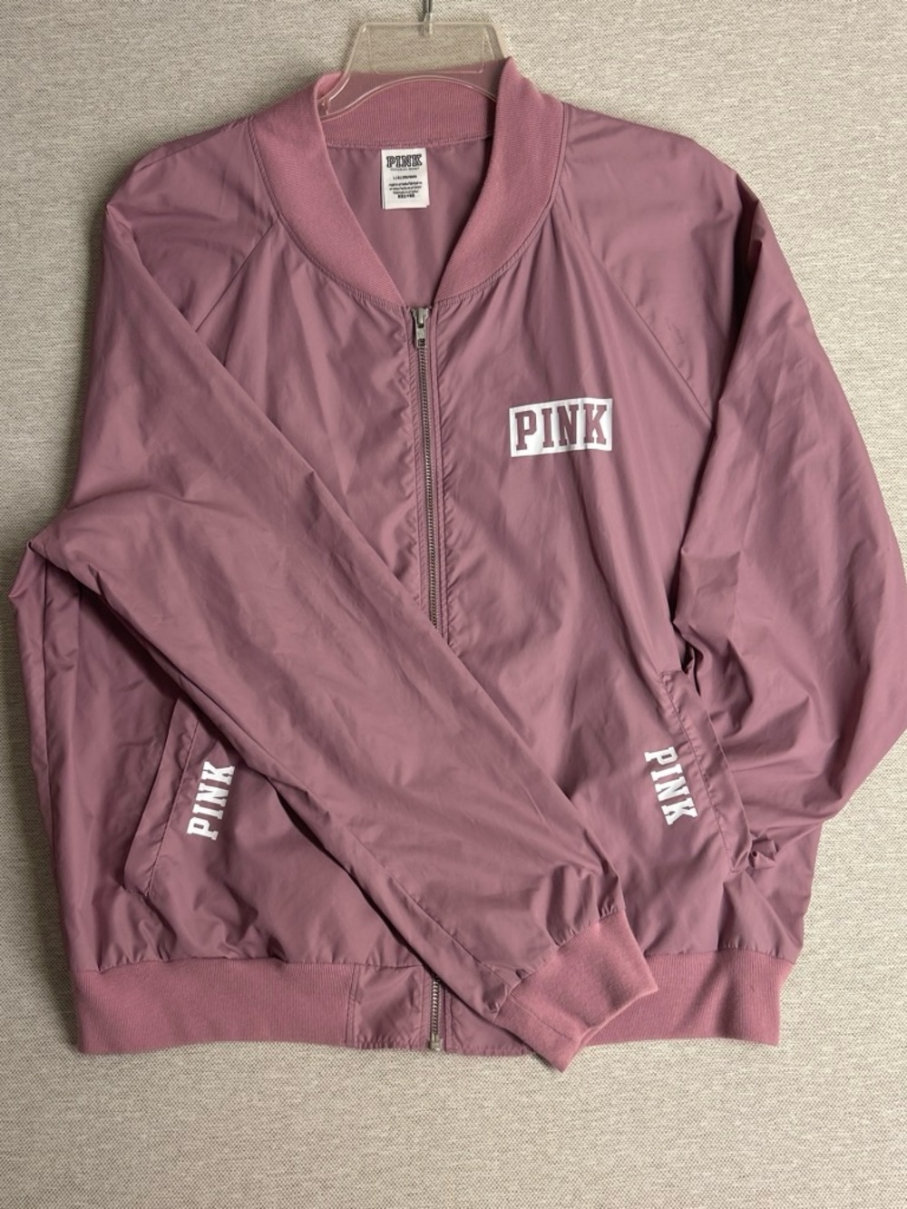 PINK Victoria's Secret dusty rose zip-up jacket